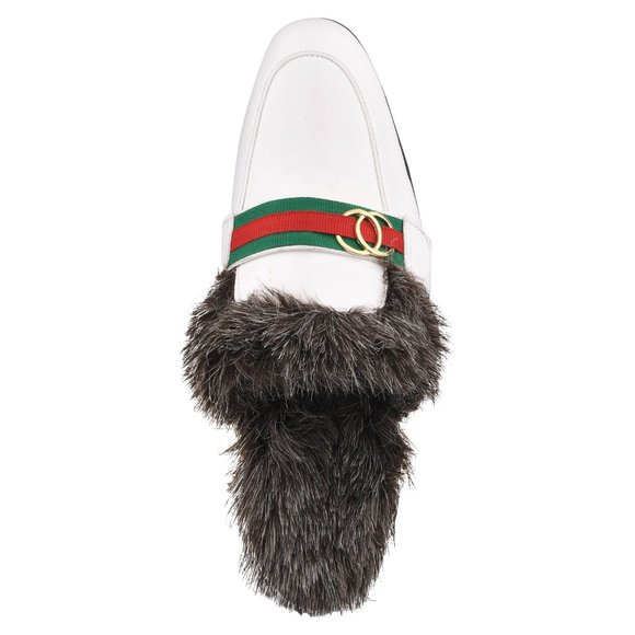 Mens Manmade Leather EEL Print Comfortable Fur Lining Slip On Party Mules main image 7